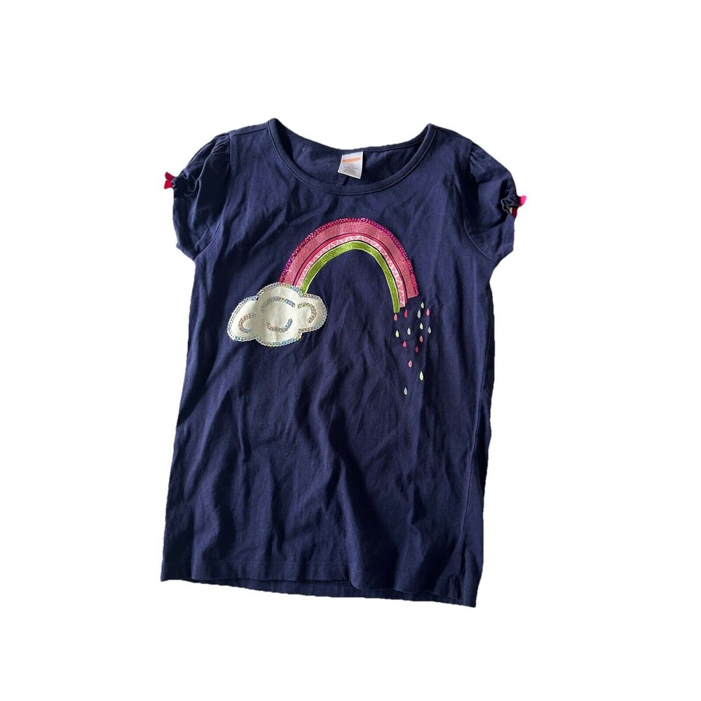 Gymboree Outlet Girls Rainbow Clouds Short Bow Sequin Sparkle Sz 10